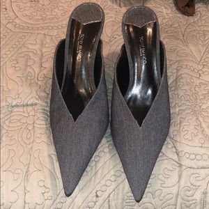 Tony Bianco Haven denim pointy mules